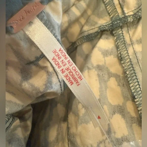 FREE PEOPLE Miss You Most Wide Leg Pants size 4 Olive Combo NWT Palazzo Y2K NWT - Picture 7 of 12